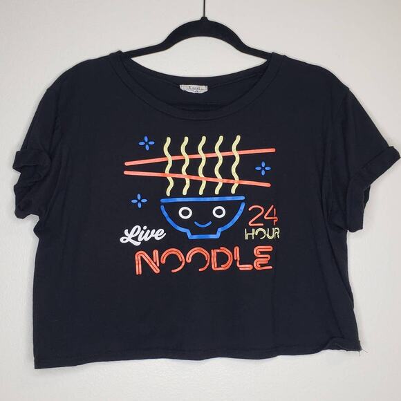 Local Lab| Live 24hour Noodle Graphic crop top, Extra Large - Picture 1 of 6